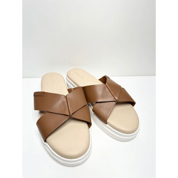 Cole Haan Sandals Womens Size 8.5B Grandpro Rally Criss Cross Slip On Slides - Picture 2 of 11